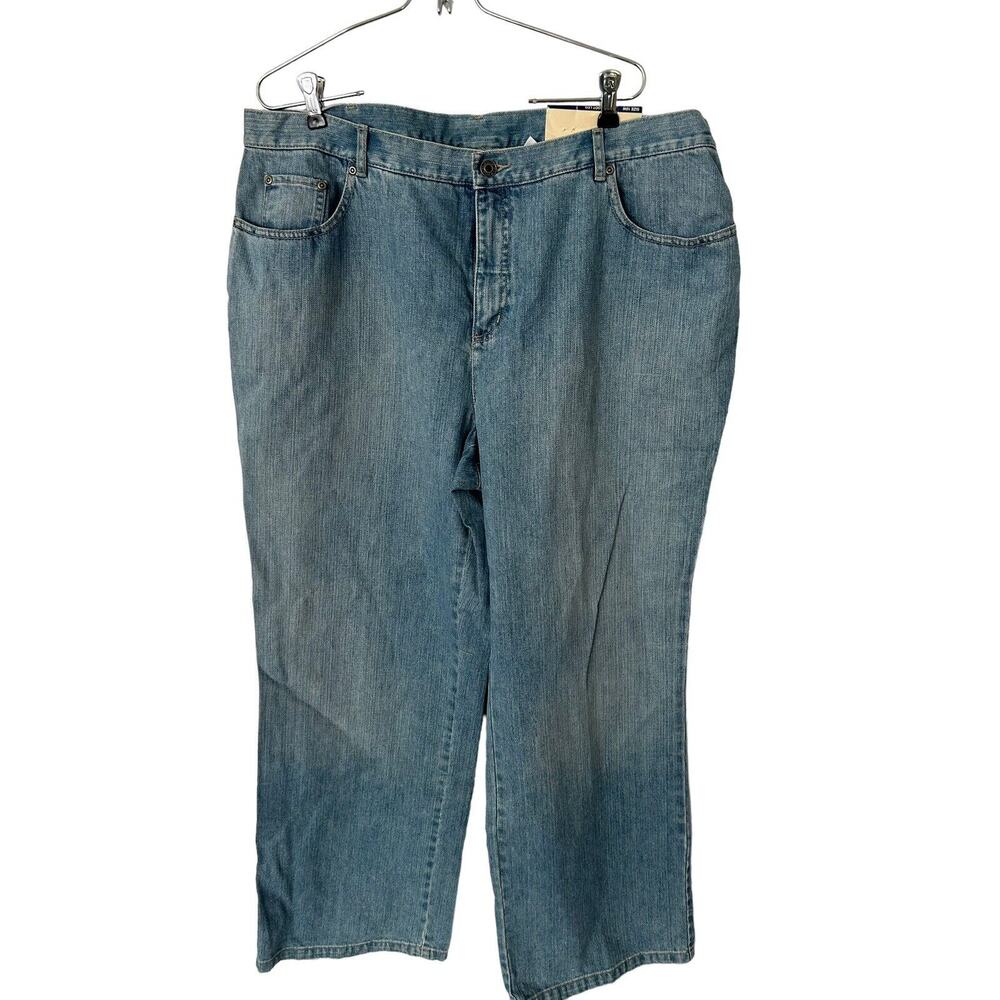 Talbots boot leg denim jeans womens 18W light indigo‎ new